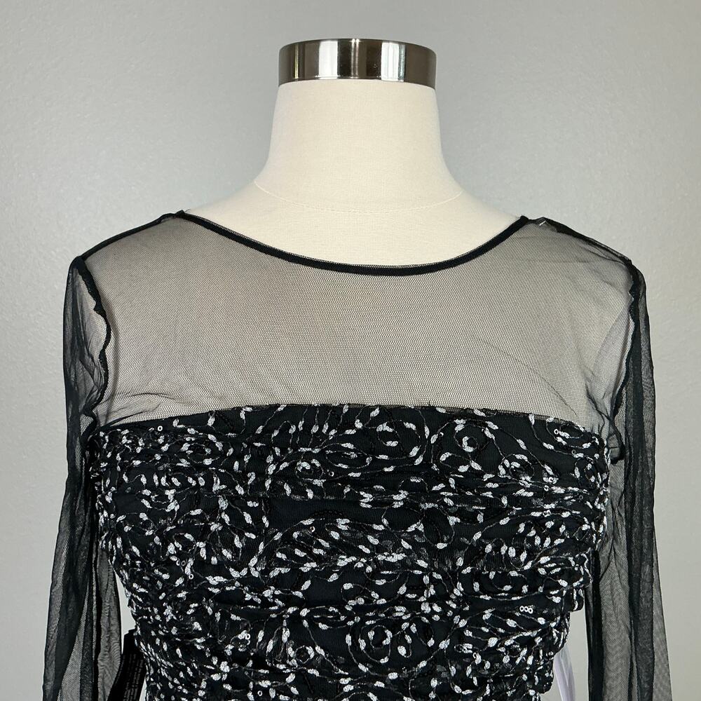 JS Collections Sequin Midi Fit and Flare Cocktail… - image 7